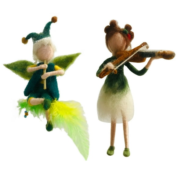 2 Pack Fairy Needle Felting Kits Elf DIY Craft Kits for Beginners Include Everything to Make