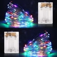 thumbnail image 1 of 2 Pack Fairy String Lights Battery Operated 6.6Ft 20 LEDs Silver Copper Wire Twinkle Lights for Halloween Christmas Bedroom Indoor Outdoor Wedding Party Decoration (Multicolor）, 1 of 7