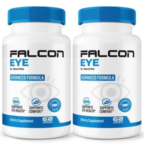 (2 Pack) Falcon Eye Capsules Daily Eye Care with Original Blend to Support Visual Wellness, Eye Comfort & Vision | Just 2 Gentle, Easy-to-Swallow Pills (120 Capsules)
