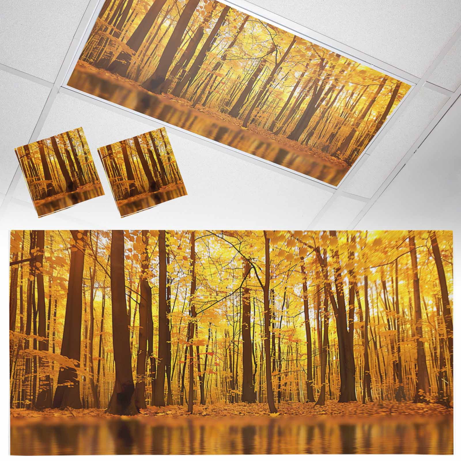 2 Pack Fall Forest Fluorescent Light Covers for Ceiling Lights Orange ...