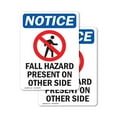 thumbnail image 1 of (2 Pack) Fall Hazard Present Sign With Symbol OSHA Notice Sign 5 Inch X 7 Inch Vinyl Label Decal Sticker Weather Resistant, UV Protected for Workplace, Business, and Construction Site,, 1 of 7