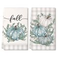 thumbnail image 1 of 2 Pack Fall Kitchen Towels Dish Towels, 16x24 Inch Seasonal Cloth Tea Towel Pumpkin Buffalo Plaid Thanksgiving Hand Towel Dishcloth Autumn Cloth Towel for Farmhouse Home Housewarming Gift, 1 of 6