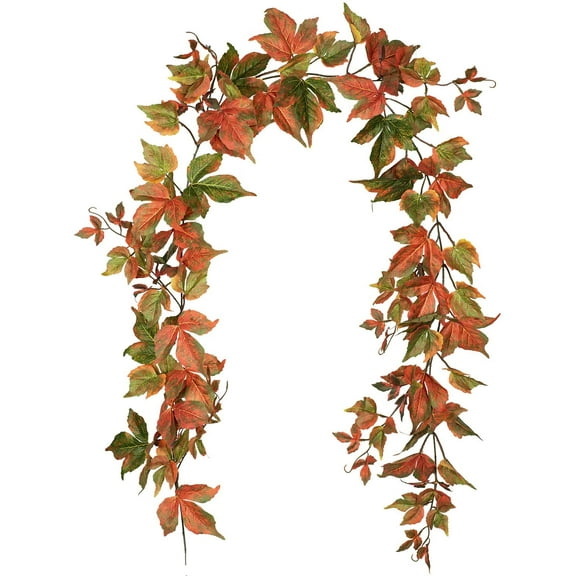 2 Pack Fall Maple Garland - 6.5ft/Piece Artificial Fall Foliage Garland Autumn Decor for Home Wedding Party