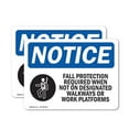 thumbnail image 1 of (2 Pack) Fall Protection Required When Sign, 1 of 7