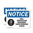 thumbnail image 1 of (2 Pack) Fall Protection Required When Sign, 1 of 7