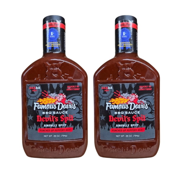 2 Pack) Famous Dave's Devil's Spit BBQ Sauce, 28 oz - Walmart