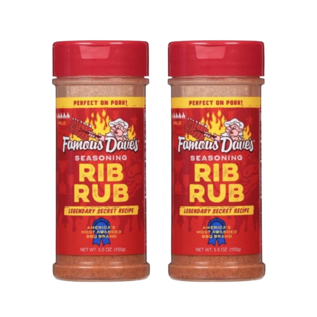 (2 Pack) Famous Dave's Rib Rub Seasoning 5.5 oz - Walmart.com