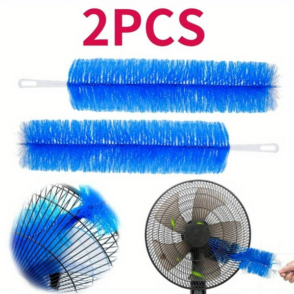 2 Pack Fan Cleaner for Stand Up Fans, Fan Cleaning Brush Microfiber Head Cobweb Duster Bendable Reusable Dirt Remover Flexible for Air Conditioning Home Car Vents Shutters Ceiling