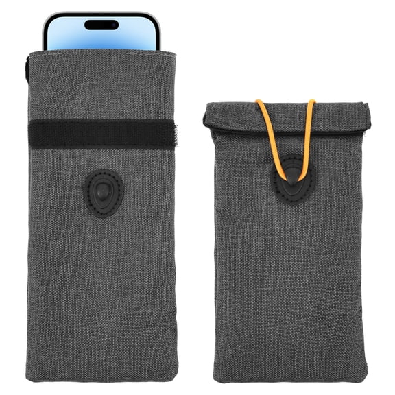 2-Pack Faraday Bag, Sturdy and Long Lasting, Convenient Self Test, Powerful Signal Blocking, for Privacy Protection with Elastic Closure