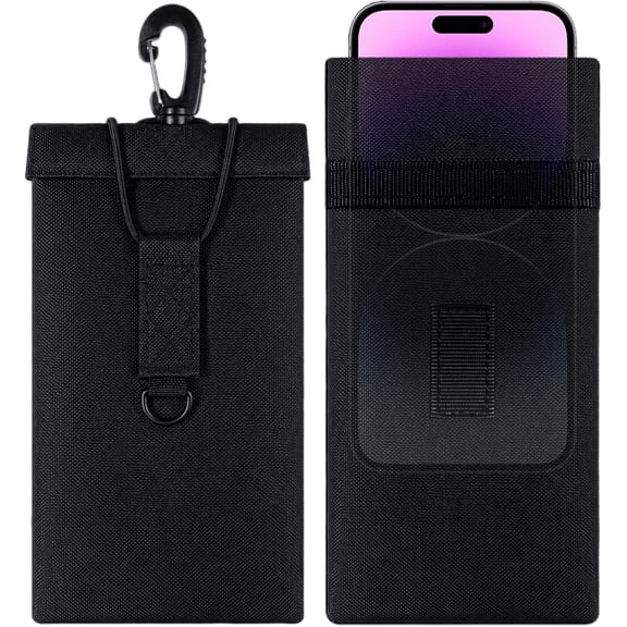 2 Pack Faraday Bags for Phones &  , Large Size Professional Signal Blocking Protective Case, Blocks RFID, 5G, WiFi, GPS and ,  Protection for Phones,   (Black)