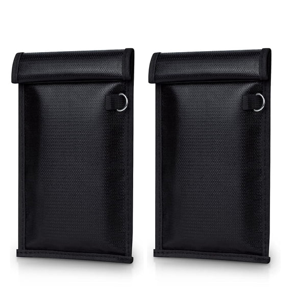 2 Pack Faraday Cage Signal Blocking Bag - Waterproof & Fireproof Shielding Pouch for Car Key Fob Protector, Laptop, Tablet, Phone - Anti-Theft Anti-Tracking Faraday Sleeve Case Topboutique