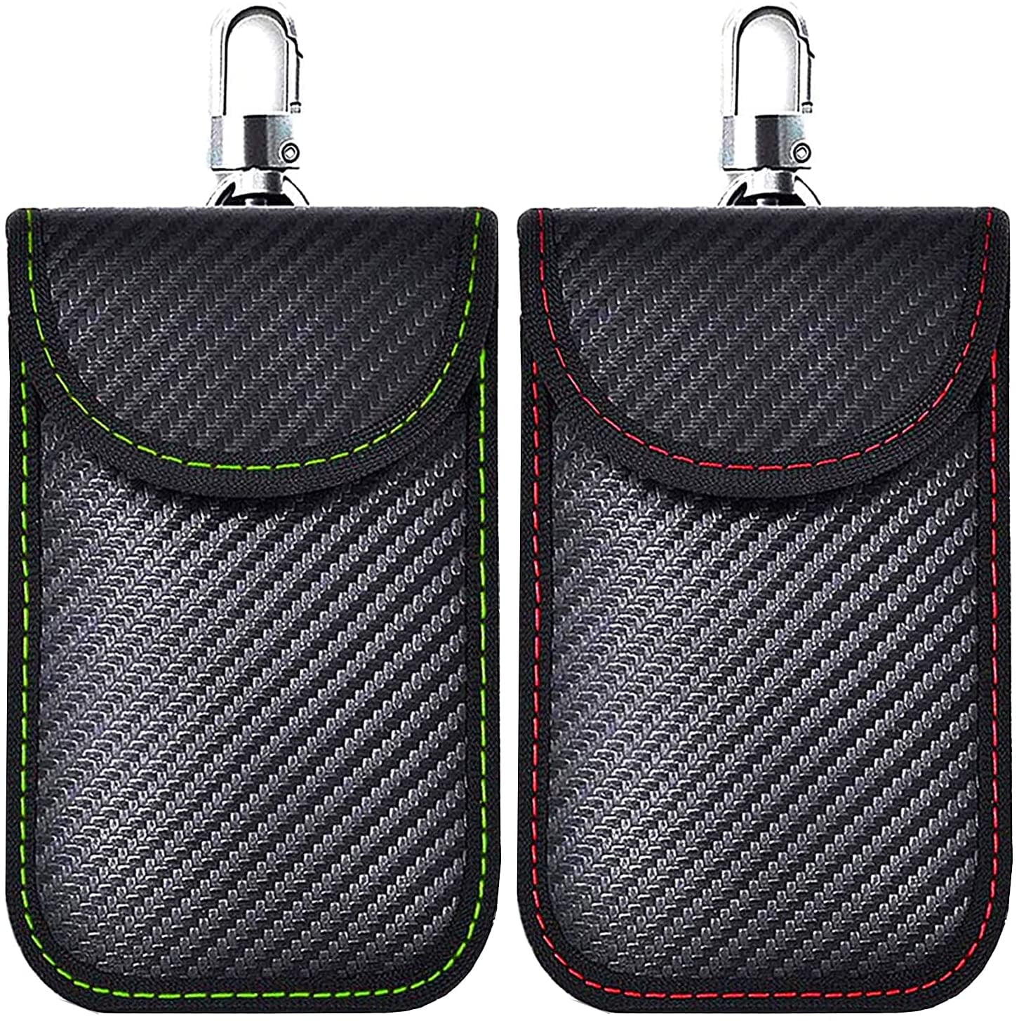 2 Pack Faraday Pouch for Car Keys, 2 Small(Red & Green) Faraday Bag for ...