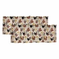 thumbnail image 1 of 2 Pack Farmhouse Rooster Valances for Windows Bedroom Living Room Window Treatments, Vintage Watercolor Flowers Wood Grain Rod Pocket Valance Drapes Short Kitchen Curtains Over Sink 60"x18", 1 of 8