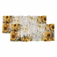 thumbnail image 1 of 2 Pack Farmhouse Sunflower Valances for Windows Bedroom Living Room Window Treatments, Vintage Daisy Butterflies Rustic Burlap Rod Pocket Valance Drapes Short Kitchen Curtains Over Sink 60"x18", 1 of 8