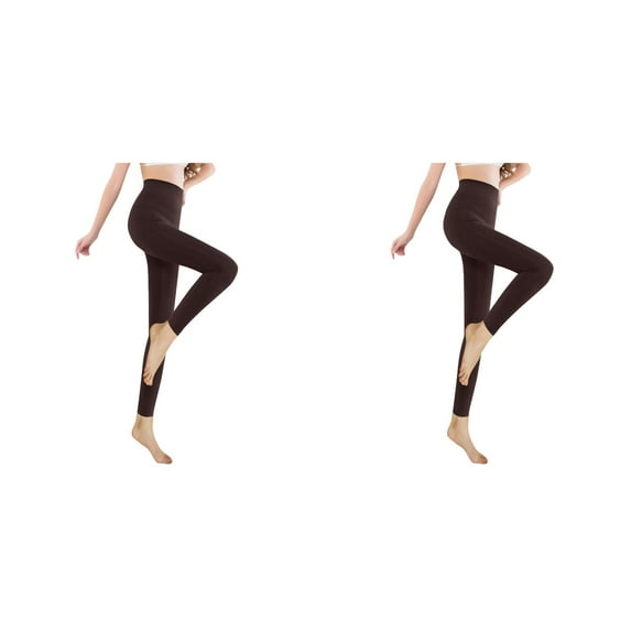 2 Pack Fashion Women Brushed Stretch Cute Winter Outfits for Women Fleece Lined Thick Tights Plus Size Workout Tights for Women 3X Warm Winter Pants Warm Leggin