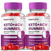 2 Pack Fast Active Keto ACV Gummies, FastActive ACV Supplement for Men and Women Gummy Gomitas Keto Plus ACV, 2 Month Supply