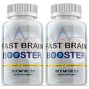 2 Pack Fast Brain Booster - Dietary Supplement for Focus, Memory, Clarity, Energy - Advanced Cognitive Support Formula for Maximum Strength - 120 Capsules