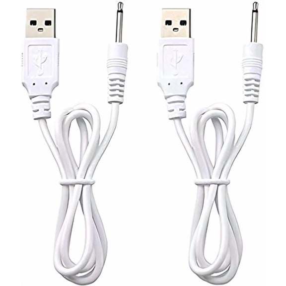 (2 Pack) Fast Charging Replacement Usb Cable | Dc Charger Cord - 2 Ft - White