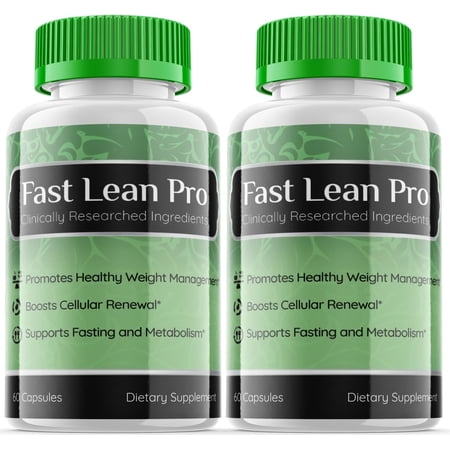 (2 Pack) Fast Lean Pro - Keto Weight Loss Formula - Energy & Focus Boosting Dietary Supplements for Weight Management & Metabolism - Advanced Fat Burn Raspberry Ketones Pills - 120 Capsules