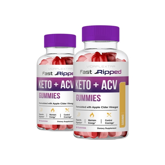 (2 Pack) Fast Ripped Gummies - Fast Ripped Keto Apple Cider Vinegar Gummies
