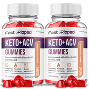 2 Pack Fast Ripped Keto ACV Gummies, Apple Cider Vinegar, Max Strength, 2 Month Supply, Made in USA