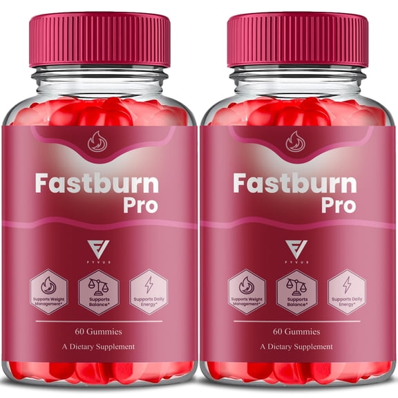 (2 Pack) Fastburn Pro Weight Support ACV, Fast Burn Pro Keto Supplement (120 Gummies)