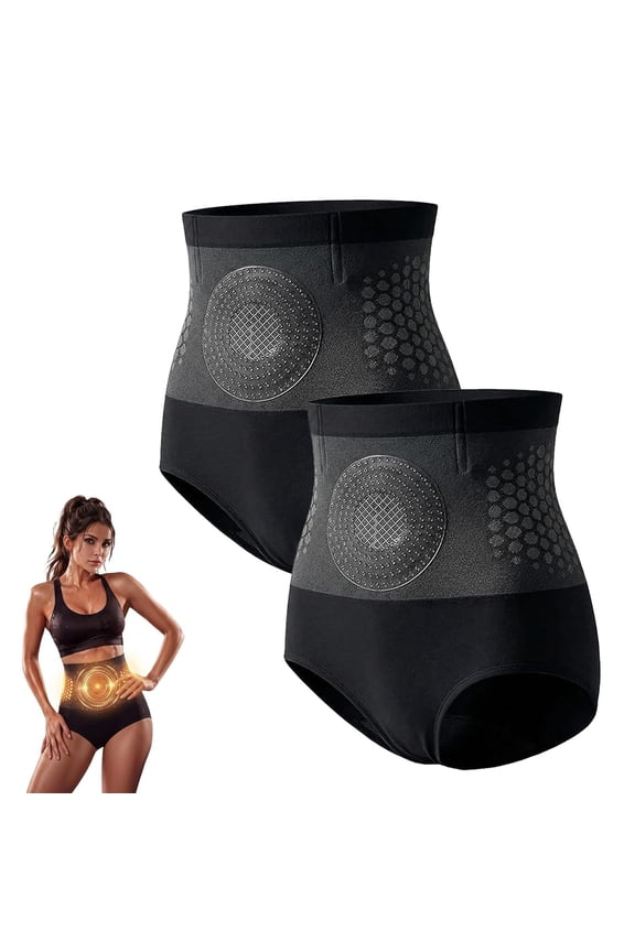 2 Pack Fat Burning Shorts Compression Body Shaping for Women High Waist for Gym Workout Running Daily Wear Tummy Control Postpartum Recovery Black S