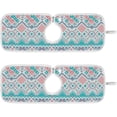 thumbnail image 1 of 2 Pack Faucet Mat Splash Guard for Kitchen Sink,Pink Blue Tribal Geometrical Ethnic Print 30"x5" Super Absorbent Microfiber Sink Protector Mat, Kitchen Sink Mat Kitchen Sink Accessories, 1 of 7