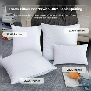 Utopia Bedding Throw Pillows Insert 2PK 12x20 and 2PK 20x20 Inches (White)