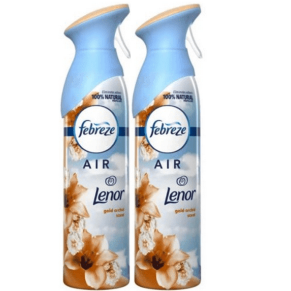 2 Pack Febreze Odor-Eliminating Gold Orchid Air Freshener Spray 10.14 oz. , Bundle Deal