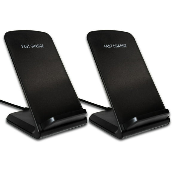 2-Pack Fenzer Wireless Charger, 15W Fast Qi-Certified Charging Station Sleep-Friendly Adaptive Light Compatible for iPhone 16 15 14 13 Pro XS 8 Plus Samsung Galaxy S25 S24 S23 S22 S21 Google Pixel