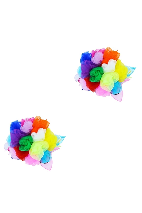 2 Pack Silk Scarves Festival Accessories for Baby Toddler Girls, Patterned Headbands and Skirt Accents