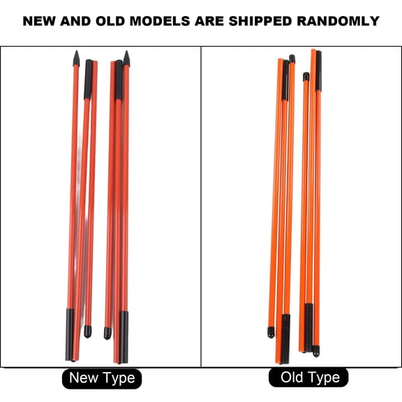 2-Pack Fiberglass  Alignment Sticks, 47.6 Inch Collapsible Direction Indicator Training Aid for Swing Practice and Putting