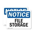 thumbnail image 1 of (2 Pack) File Storage OSHA Notice Sign 18 Inch X 12 Inch Vinyl Label Decal Sticker Weather Resistant, UV Protected for Workplace, Business, and Construction Site, Made in the USA, 1 of 6