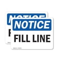 thumbnail image 1 of (2 Pack) Fill Line OSHA Notice Sign 14 Inch X 10 Inch Vinyl Label Decal Sticker Weather Resistant, UV Protected for Workplace, Business, and Construction Site, Made in the USA, 1 of 7