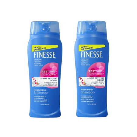 2 Pack - Finesse Restore + Strengthen, Moisturizing Shampoo 13 oz Each