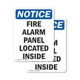 thumbnail image 1 of (2 Pack) Fire Alarm Panel Located Inside OSHA Notice Sign 10 Inch X 14 Inch Indoor / Outdoor Rust-Free Aluminum Metal Signs for Workplace, Workshop, and Construction Site, Made in the, 1 of 8