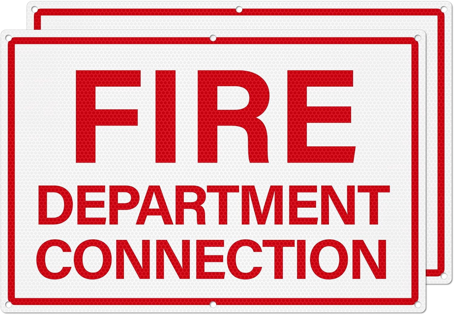 2 Pack Fire Department Connection Signs 8