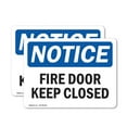 thumbnail image 1 of (2 Pack) Fire Door Keep Closed OSHA Notice Sign 10 Inch X 7 Inch Vinyl Label Decal Sticker Weather Resistant, UV Protected for Workplace, Business, and Construction Site, Made in the, 1 of 7