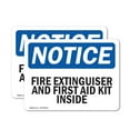 thumbnail image 1 of (2 Pack) Fire Extinguisher And First Aid Kit Inside OSHA Notice Sign, 1 of 6