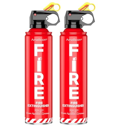 2-Pack Fire Extinguisher for Home, Kitchen, Car, and Grill with Mounting Bracket– Extinguishing Spray, Compact A, B, C, K – Eco-Friendly, Prevents Reignition.$$Tools & Hardware Other