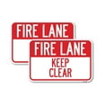 thumbnail image 1 of (2 Pack) Fire Lane Keep Clear | 12" X 18" Heavy-Gauge Aluminum Sign | Rust Free Aluminum, Weather Resistant, Waterproof, Fade Resistant, 2 Pre-drilled Holes, 1 of 4