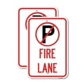 thumbnail image 1 of (2 Pack) Fire Lane (No Parking Symbol) | 12" X 18" Heavy-Gauge Aluminum Sign | Rust Free Aluminum, Weather Resistant, Waterproof, Fade Resistant, 2 Pre-drilled Holes, 1 of 4