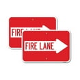thumbnail image 1 of (2 Pack) Fire Lane Right Arrow | 12" X 18" Heavy-Gauge Aluminum Sign | Rust Free Aluminum, Weather Resistant, Waterproof, Fade Resistant, 2 Pre-drilled Holes, 1 of 4