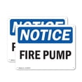 thumbnail image 1 of (2 Pack) Fire Pump OSHA Notice Sign 14 Inch X 10 Inch Plastic Sign, Weather Resistant, UV Protected for Workplace, Business, and Construction Site, Made in the USA, 1 of 8