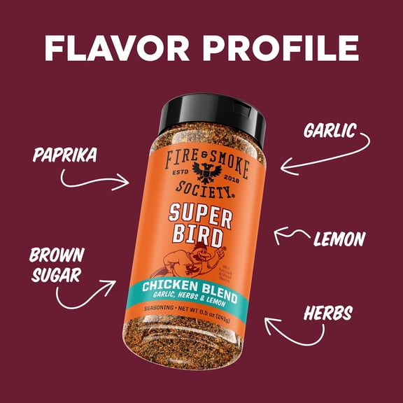 ( 2 Pack ) Fire & Smoke Society Super Bird Poultry Seasoning, 8.5 oz