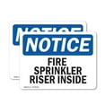 thumbnail image 1 of (2 Pack) Fire Sprinkler Riser Inside OSHA Notice Sign 24 Inch X 18 Inch Vinyl Label Decal Sticker Weather Resistant, UV Protected for Workplace, Business, and Construction Site, Made in, 1 of 7