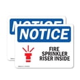 thumbnail image 1 of (2 Pack) Fire Sprinkler Riser Inside Sign, 1 of 7