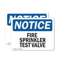 thumbnail image 1 of (2 Pack) Fire Sprinkler Test Valve OSHA Notice Sign 24 Inch X 18 Inch Vinyl Label Decal Sticker Weather Resistant, UV Protected for Workplace, Business, and Construction Site, Made in, 1 of 7