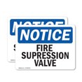 thumbnail image 1 of (2 Pack) Fire Suppression Valve OSHA Notice Sign 14 Inch X 10 Inch Vinyl Label Decal Sticker Weather Resistant, UV Protected for Workplace, Business, and Construction Site, Made in the, 1 of 7